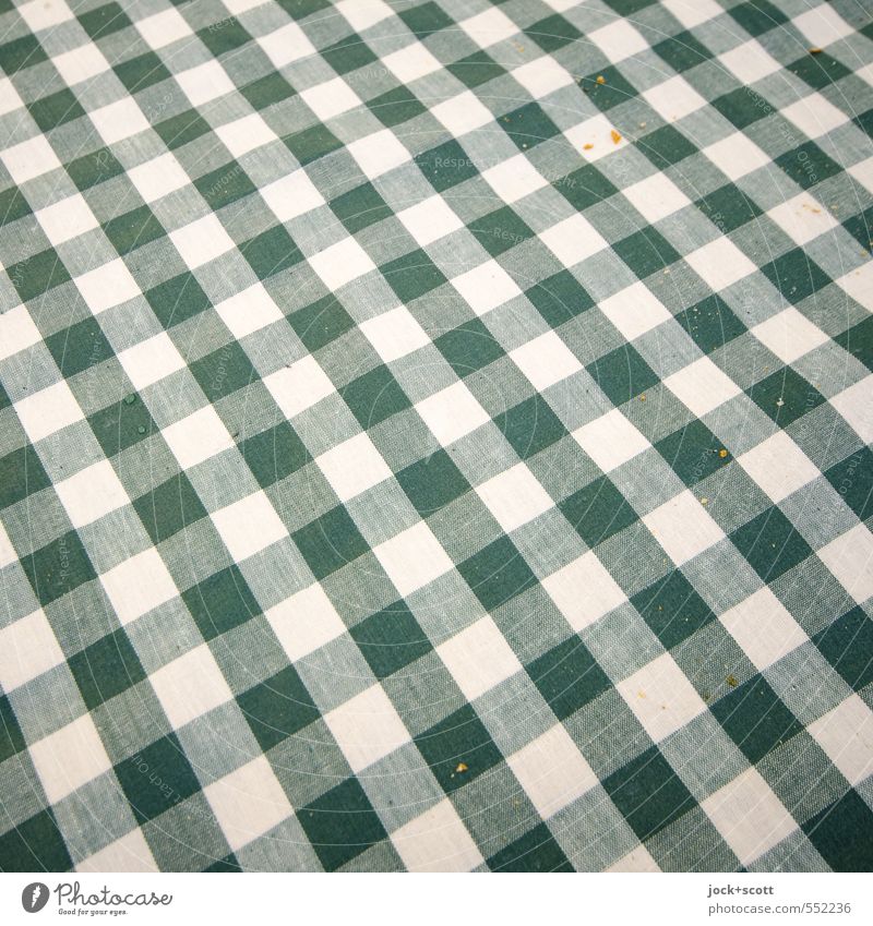 Karo crumbs Crumbs Style Culture Decoration Tablecloth Stripe Network Esthetic Authentic Green White Hospitality Cleanliness Arrangement Quality Textiles Dirty