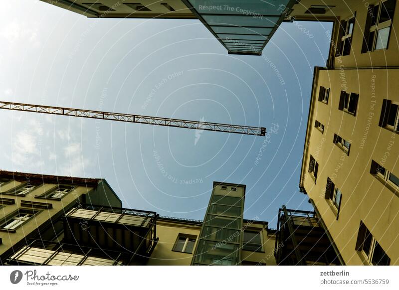 Construction site from the frog's perspective Structural engineering Old building Architecture on the outside construction construction industry