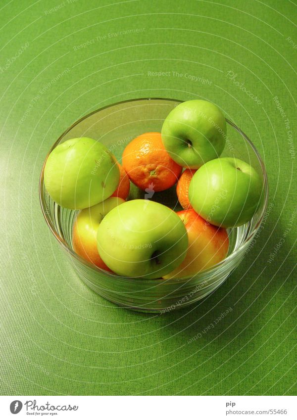 green stuff Orange Fruit bowl Green Green undertone Vitamin Healthy Juicy Sweet Apple Bowl Glass greenish Anger Nutrition