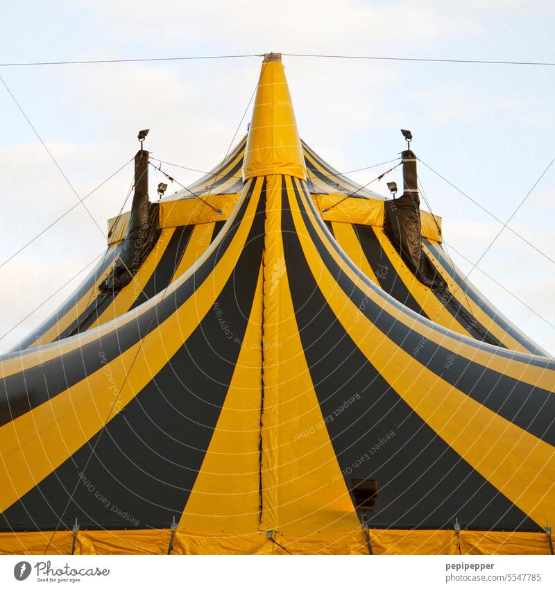 circus tent Circus tent Tent Sky Event Shows Entertainment Fairs & Carnivals Deserted Culture Colour photo Exterior shot Clouds Leisure and hobbies Tarpaulin