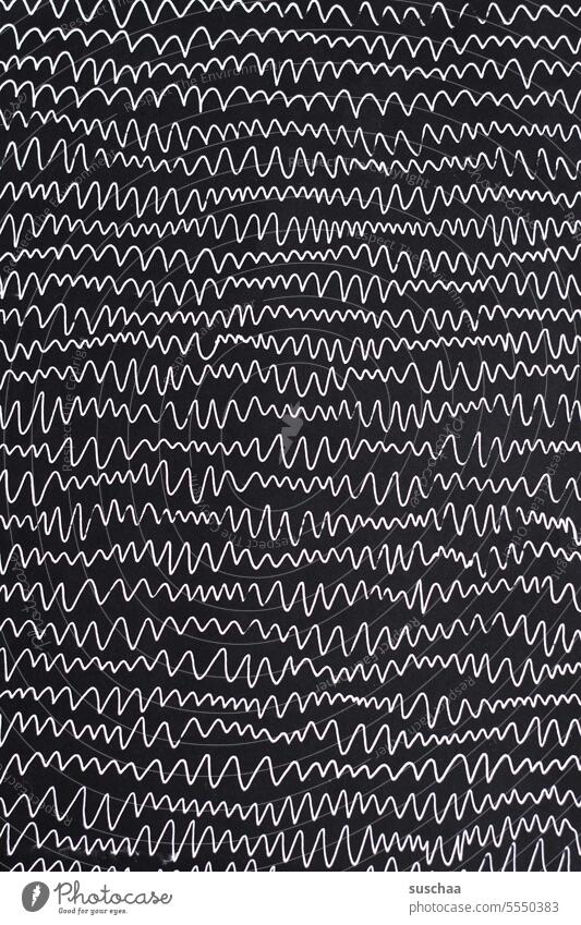 wavy lines wave Line scribble black-white Black White Graphic Abstract Structures and shapes Pattern Design Creativity Illustration Paper