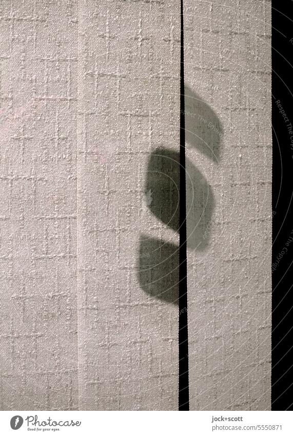 Letter meets abstraction lamella curtain Detail Shadow Minimalistic Abstract Structures and shapes Background picture Simple Neutral Background geometric