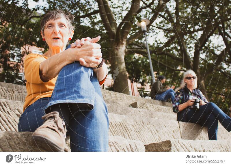 Wide open country :-) Woman Sit stagger Bremen Footwear