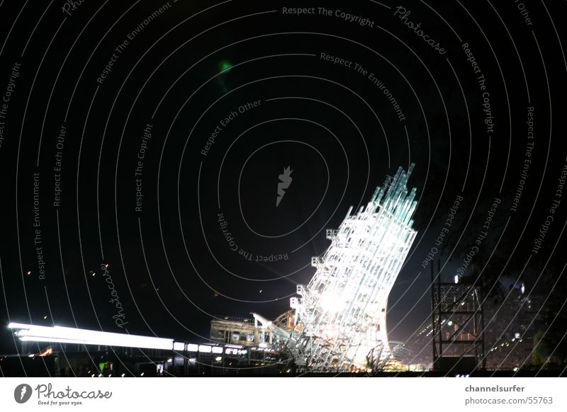 Bregenz Festival Building Lake Stage Light abstract Shows Floodlight Bright Audience Architecture