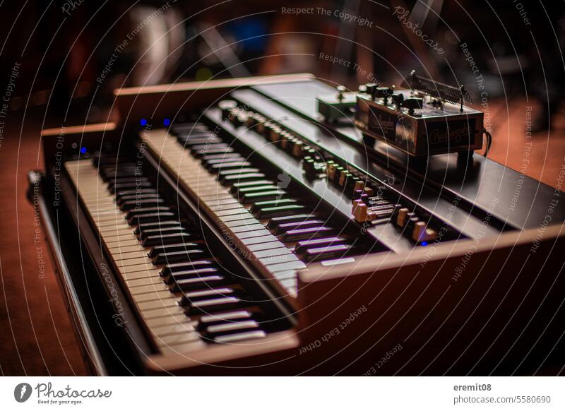 Digital Drawbar Organ - Hammond Organ Hammond organ Jazz Jazz musician Jazz club jazz tool Musical instrument Keyboard instrument Piano keyboard closeup Wood