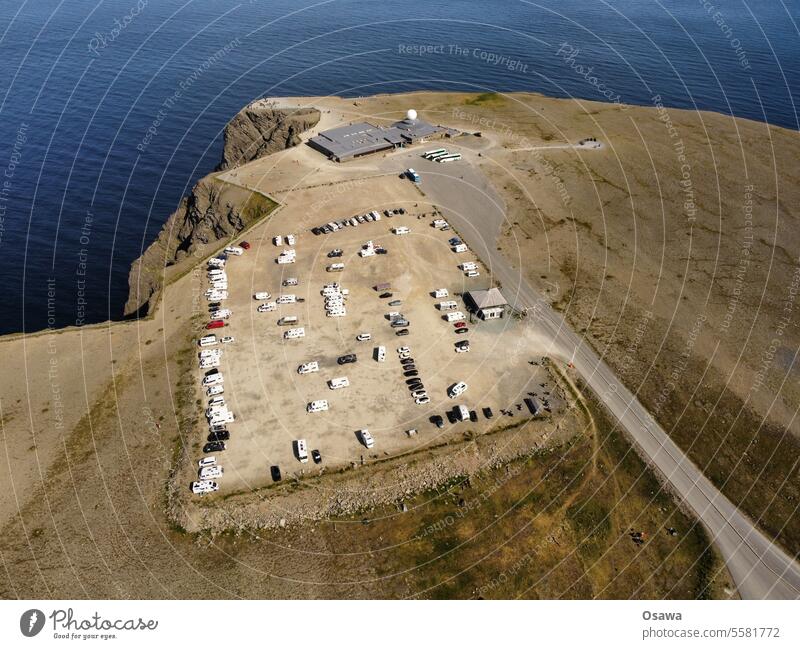 Nordkapp Camping North Cape Norway coast Ocean