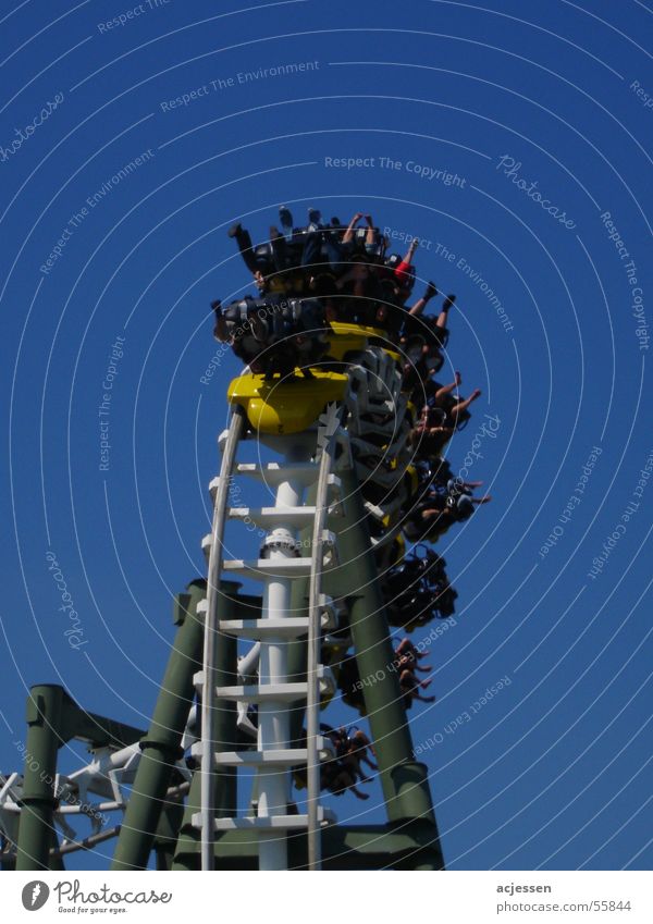 roller coaster Roller coaster Scream Soltau Action Summer heath park overhead fun