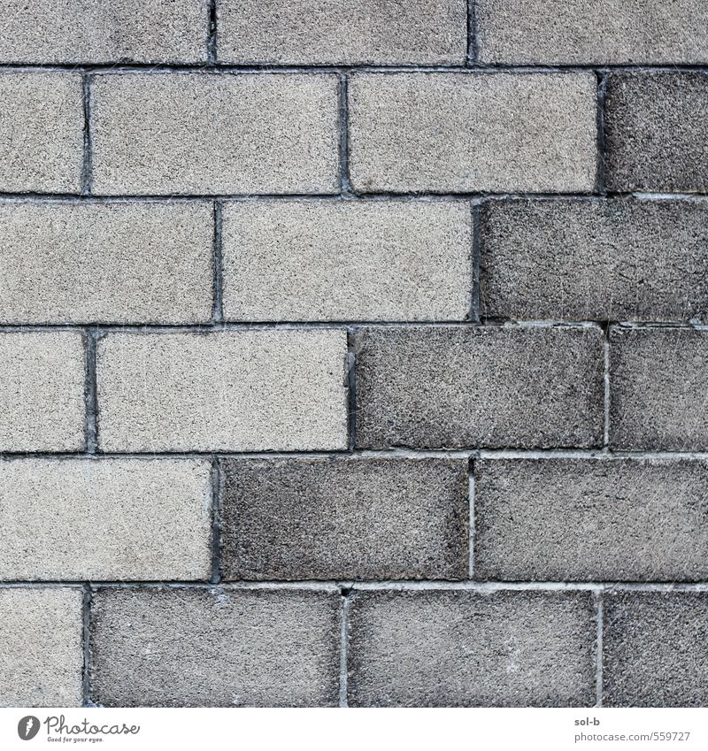 w a l l Wall (barrier) Wall (building) Concrete Brick Esthetic Simple Town Gray Fatigue Exhaustion Design Uniqueness Puzzle Symmetry Divide Joining Harmonious