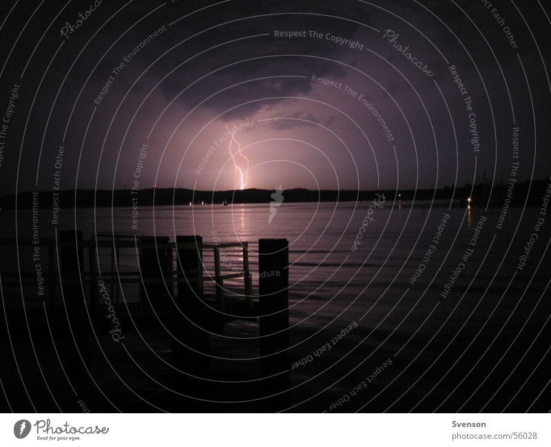 Heat thunderstorm1 Lightning Night Dark Lake Thunder and lightning