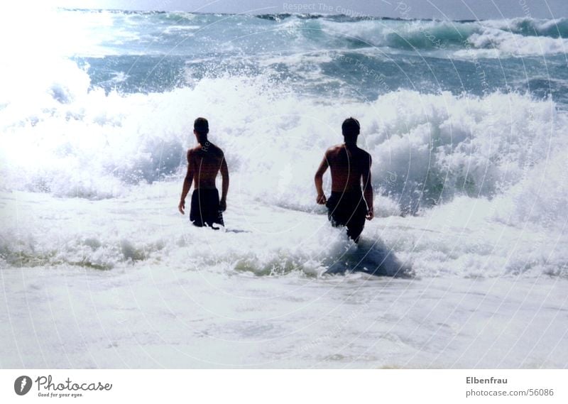 rushing sea Ocean Waves Hissing Man Longing Beach Body