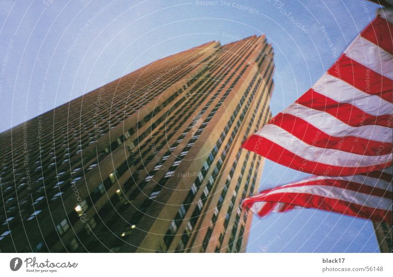 new york Rockefeller Center High-rise American Flag Americas Architecture ge-building