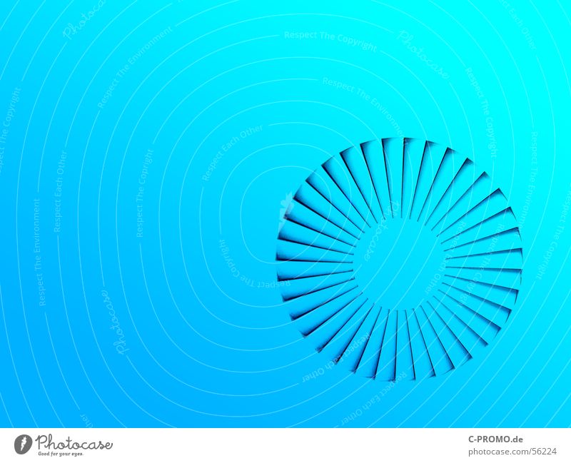 blue is in the air Air conditioning Abstract Round Ventilation Turquoise Progress Colour radial Blue Blanket air conditioning system abstractly radially