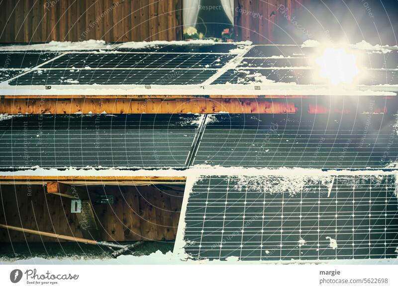 Solar system in the snow solar Energy Renewable energy Solar Power Solar Energy Solar cells Environmental protection Energy industry energy revolution