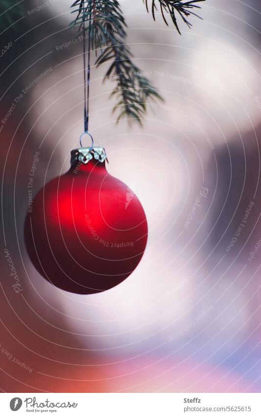 Red Christmas ball christmas ball Glitter Ball Christmas tree decorations Sphere Decoration Light and shadow christmas decoration Christmassy Advent