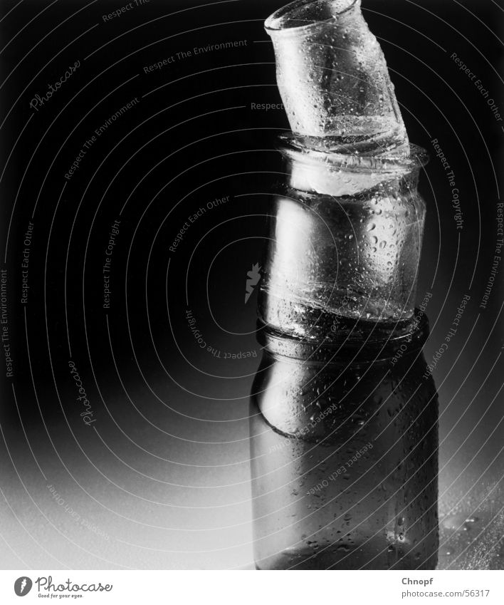 glass tower Wet Cold Contentment Interior shot Glass Vessel Black & white photo Electricity