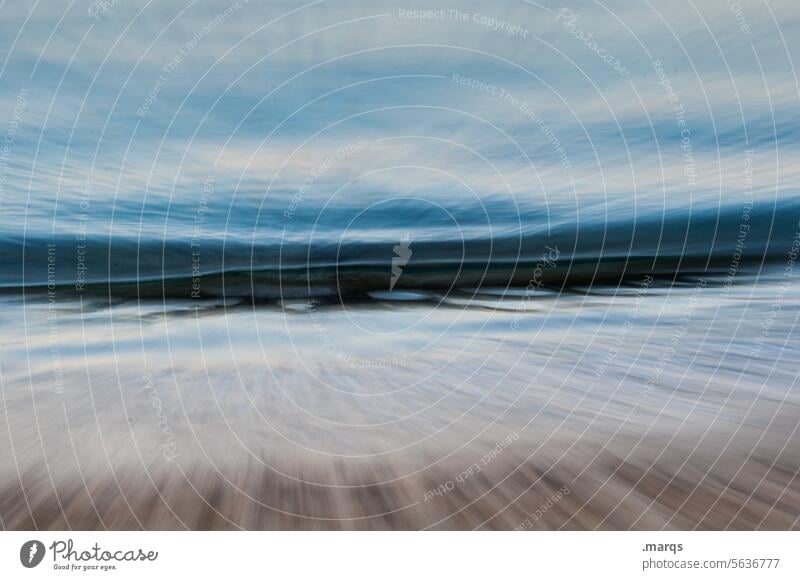 Meeeer Illusion coast Long exposure blurriness Elements Perspective Abstract motion blur Beach Water Ocean wave Dynamics Nature Force of nature Wave break