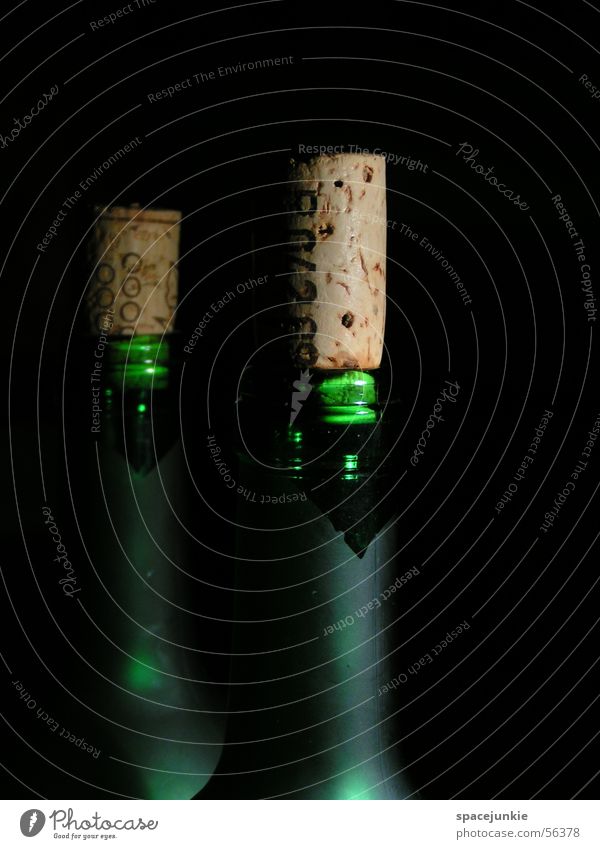 bottles of wine Bottle of wine Cork Light Green Dark Neck of a bottle Shadow Wine To pop the corks