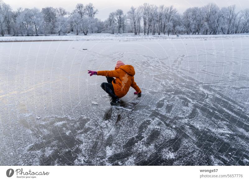 proverbial | happy new year Winter Frozen surface smooth Skid Slip Sudden fall Slipping on ice Slip and fall Risk of slipping Slippery surface Ice Dangerous