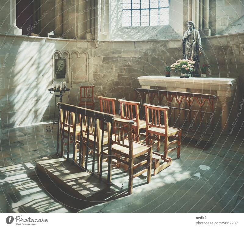 Room of Silence Cathedral side chapel Church Interior shot interior Sanctuary Window Church pews chairs Religion and faith Architecture Christianity Belief