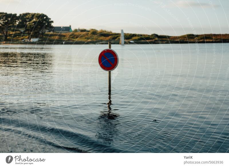 Restricted parking ban Comforting free time Stony stones To go for a walk holiday by the sea sunshine Vacation mood Mediterranean Maritime Beautiful weather