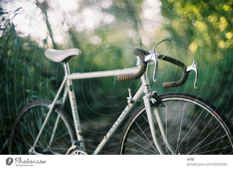 Steel frame love Analogue photo Kodak Bicycle vintage Racing cycle city bike Vintage bicycle steel frame 80s Athletic Lifestyle Leisure and hobbies Cycling