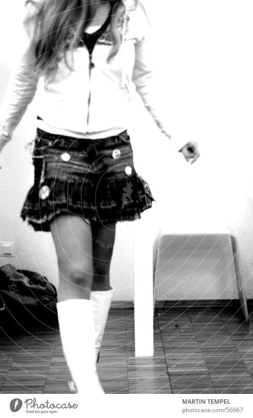 school girl Black & white photo Interior shot Lifestyle Feasts & Celebrations Feminine Young woman Youth (Young adults) 1 Human being 18 - 30 years Adults