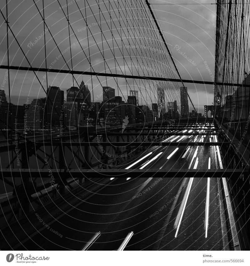 slow down. it's worth it. New York City Manhattan Brooklyn Bridge Transport Traffic infrastructure Passenger traffic Motoring Street Lanes & trails Highway