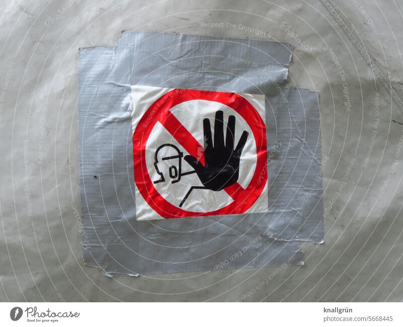Don't touch this! Signs and labeling Bans Warn Warning sign Signage Warning label Safety Clue Prohibition sign esteem interdiction peril Caution Dangerous