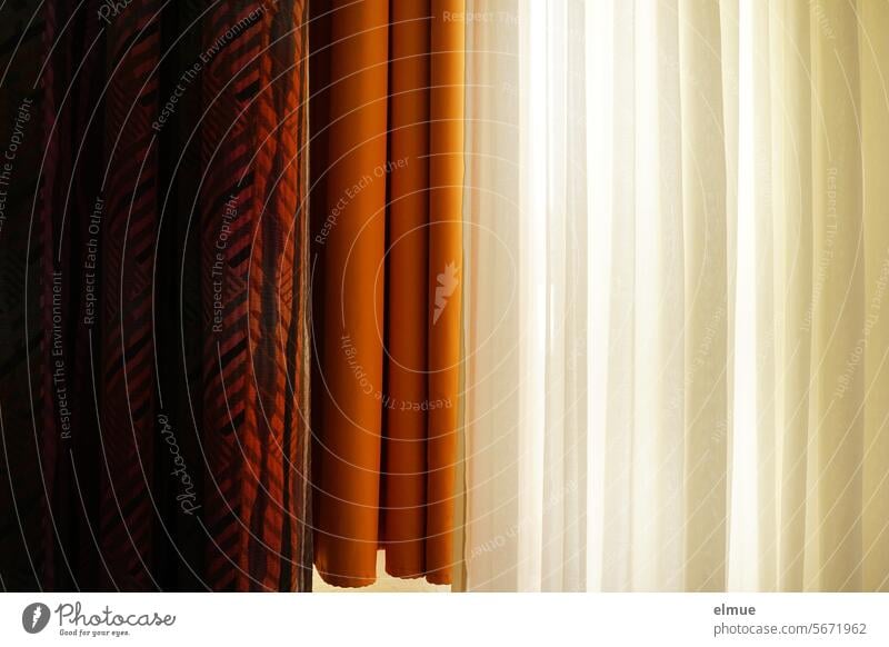 Triple curtains in a hotel room Curtain Drape Window Window curtain Hotel room Screening Textiles Cloth Hang Blog Structures and shapes Decoration