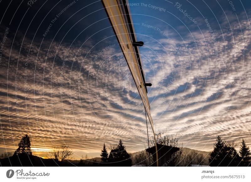 parallel world Evening Clouds Formation Symmetry Sunset Moody Reflection Tree Silhouette Window pane