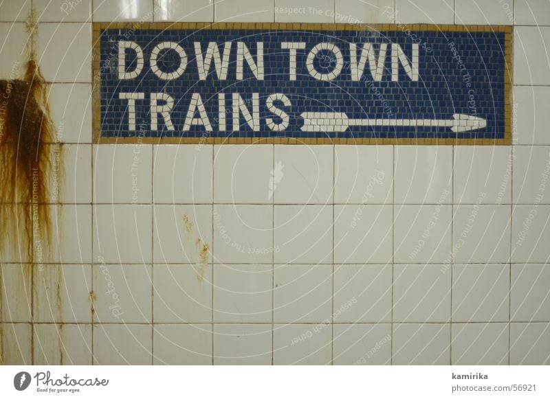 downtown trains New York City Underground London Underground Subsoil Transport Town Wall (building) Mosaic Direction Railroad transit Life Tile Arrow