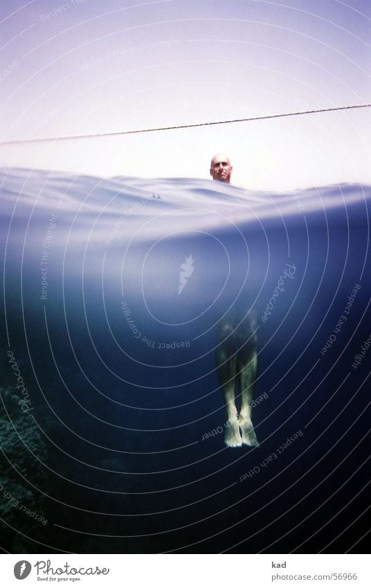 2xKen Ocean Waves Summer Vacation & Travel Hang Under Dive Coral Reef Water ägypen Rope Above Feet Head Division Underwater photo Red Sea Blue