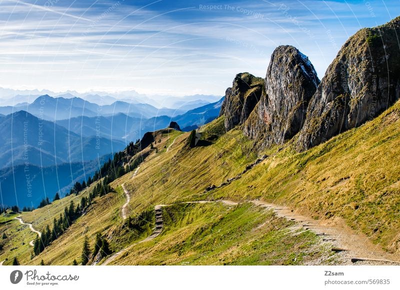 Rotwand Mountain Hiking Nature Landscape Sky Autumn Beautiful weather Rock Alps Peak Far-off places Tall Natural Adventure Loneliness Freedom