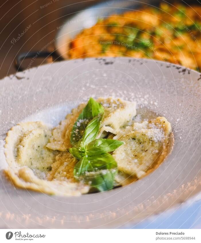Fresh and homemade Italian-style pasta dish mediterranean tomato sauce plate cheese parsley fresh background italian gnocchi italy potato vegetarian tasty