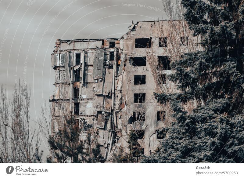 destroyed and burned houses in the city Russia Ukraine war Donetsk Kherson Kyiv Lugansk Mariupol Zaporozhye abandon abandoned attack avdeevka avdiivka bakhmut