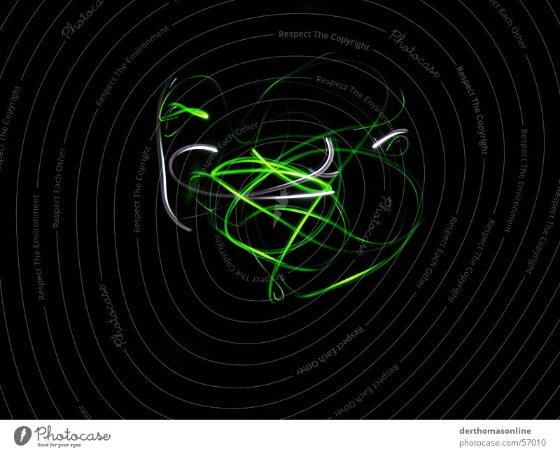 confused tracks in green Diode Dark Tracer path Night Black Stripe Circle Line Green White Gyroscope Light Speed Fiddle Muddled Complex Action Suction Desire