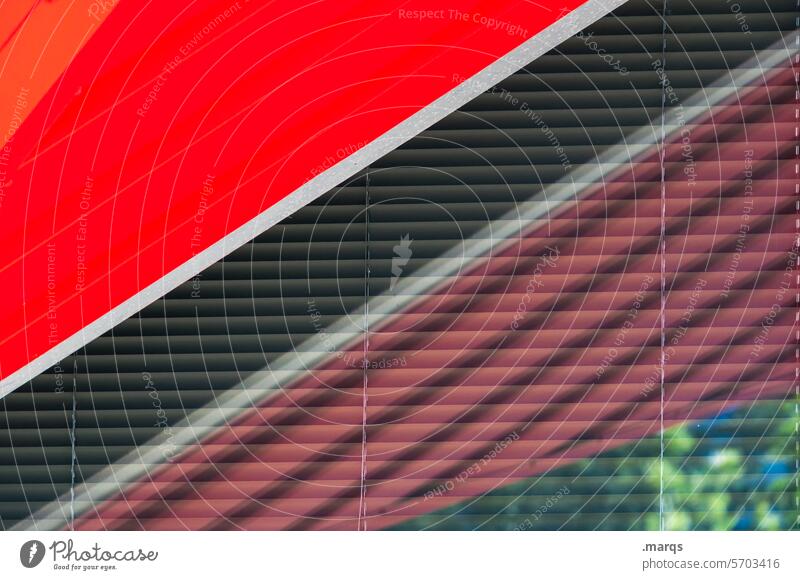 awning Red Sun blind Relaxation Summer Leisure and hobbies Structures and shapes obliquely lines Reflection Stripe