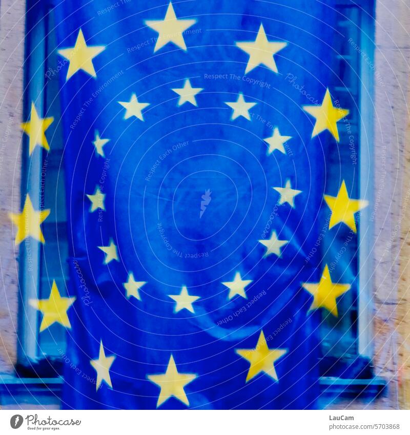 European circles European Union EU flag Flag European flag Blue Yellow stars Circle Attachment fellowship in common Politics and state Wind Solidarity unit