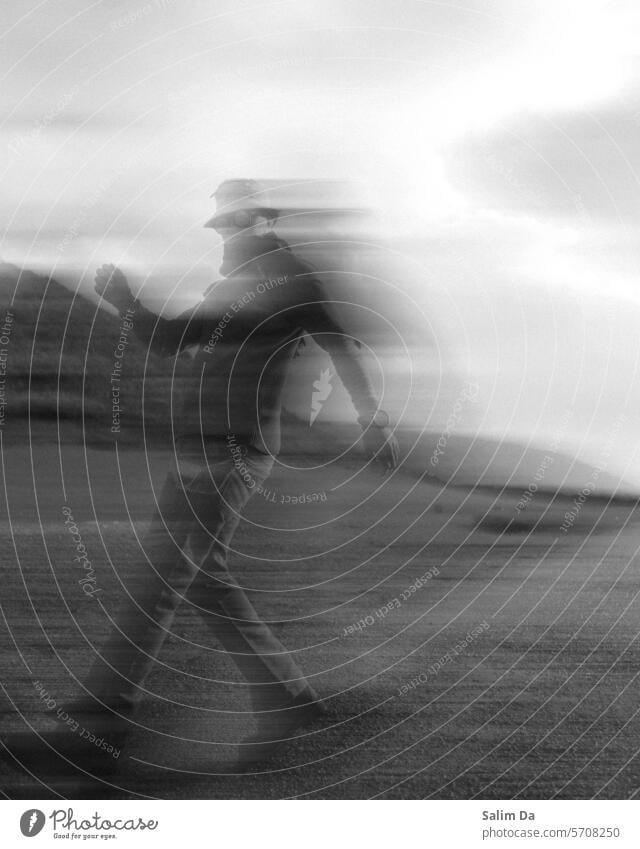 Motion blurry stylish artistic photo Aesthetics aesthetic Blur blurred blurriness blurred motion blur motion Style Black & white photo black and white