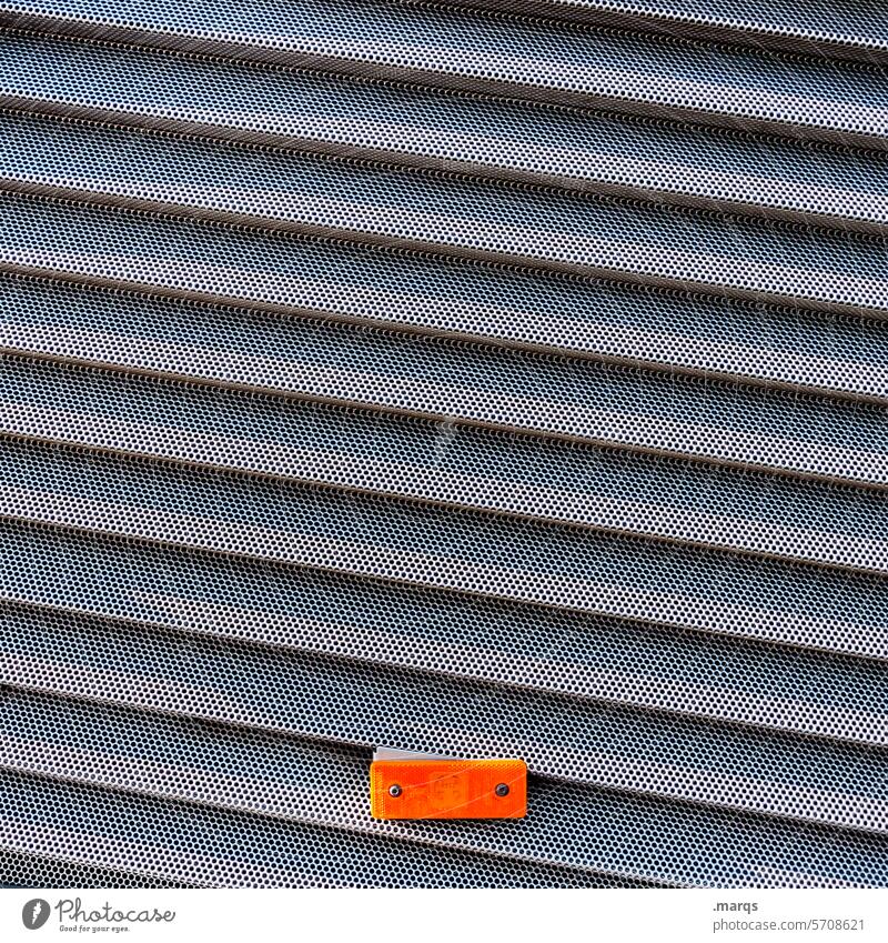 reflector Reflector Orange Metal Line Close-up Abstract Illustration obliquely Structures and shapes