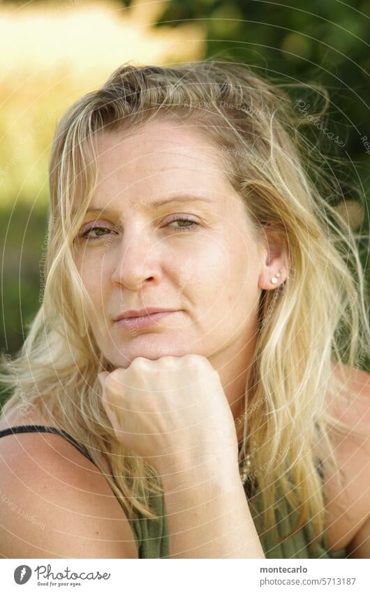 No title portrait Colour photo Friendship Woman balanced Face Looking Serene Human being naturally Blonde 30 - 45 years Facial expression Feminine Life