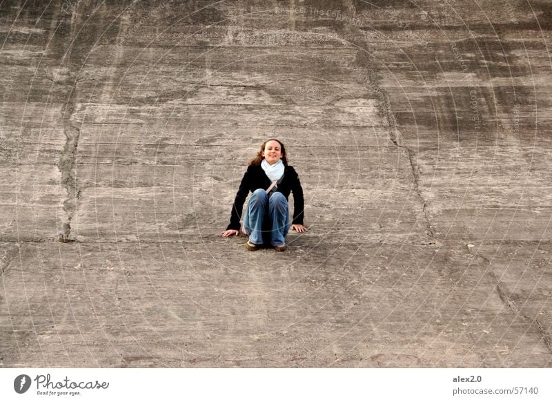 On the wall... Concrete Cemented Racecourse Gray Crouch Barcelona Street Curve Sit steet racetrack circuit grey sitting crouching spain sitges