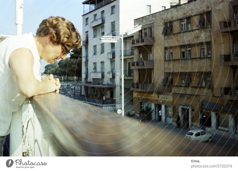 Looking @ old town traffic downtown city Italy Historic Old town Parking lot Cobblestones Facades Manmade structures Building cityscape Transport Ferry Woman