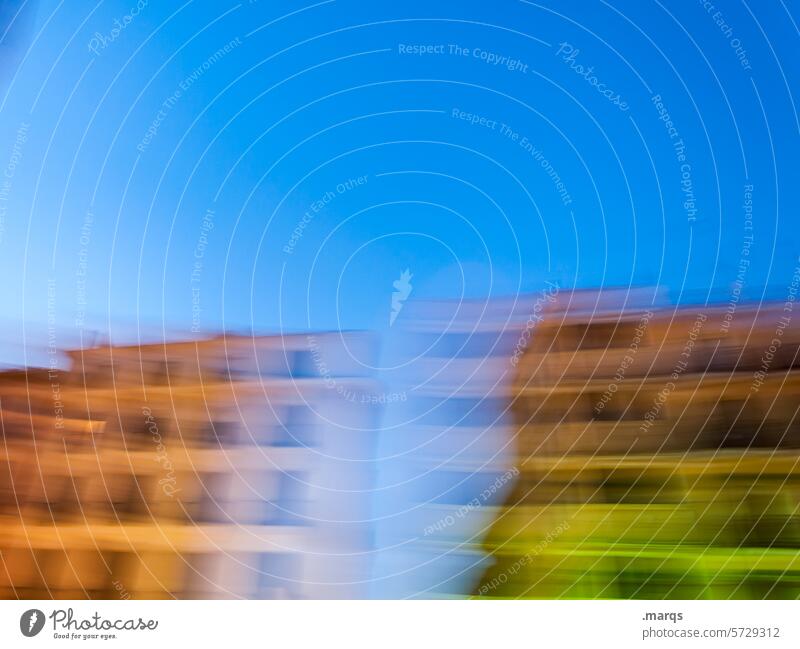 shoo House (Residential Structure) Beautiful weather motion blur Movement Speed urban Evening Facade Artificial light Sky Dynamics