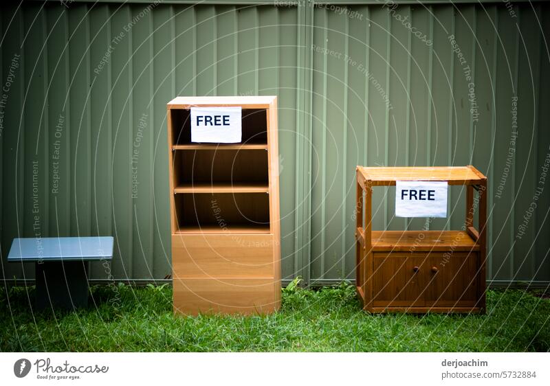 Two beautiful wooden shelves to take home. If you want them then you are too late. They were taken away in no time. Shelves photo Colour photo Deserted Day