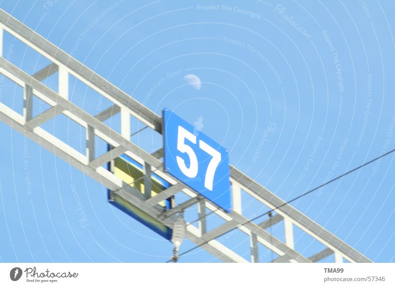 57 with moon Switzerland Tunnel Moon Blue sky Railroad Traffic infrastructure Vacation & Travel