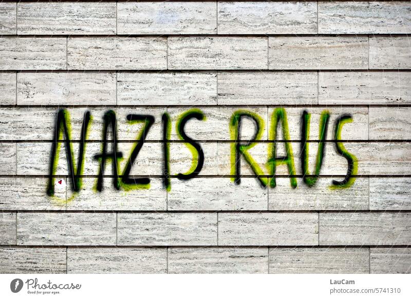 Nazis out ! nazis out protest Demonstration Demonstration against the right Protest xenophobia right-wing extremism Solidarity Responsibility against racism