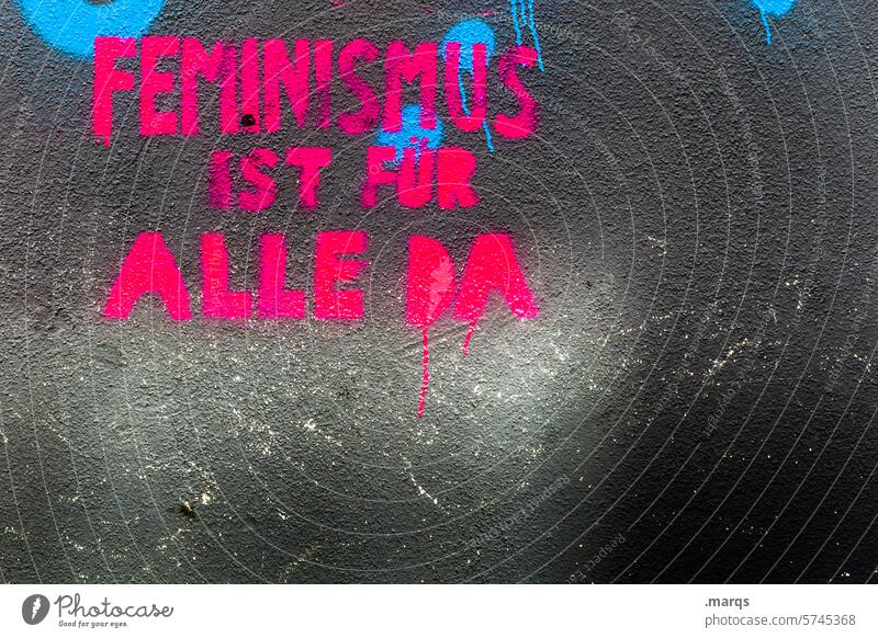 Feminism is for everyone women Solidarity politically gender struggle Fairness Protest communication Society Equality equal rights Emancipation Characters