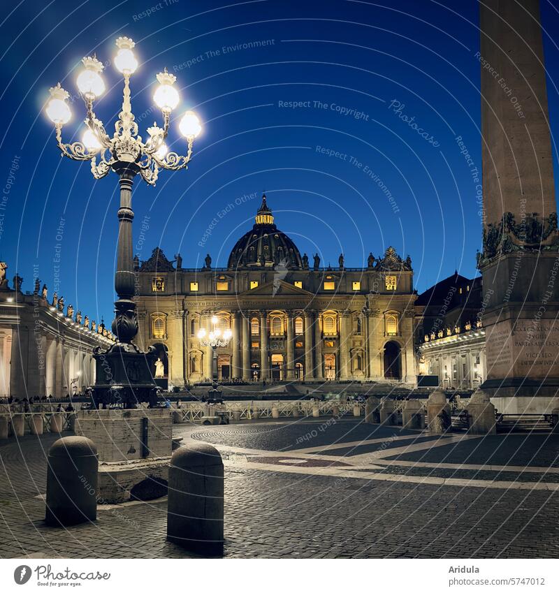 good night Rome Night St. Peter's Cathedral Light Lantern