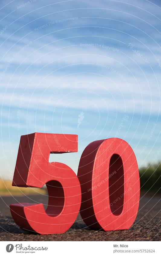 50 number Digits and numbers Happy Birthday fifty Jubilee congratulations Congratulations Age round birthday digit Symbols and metaphors Red fifties 50 years